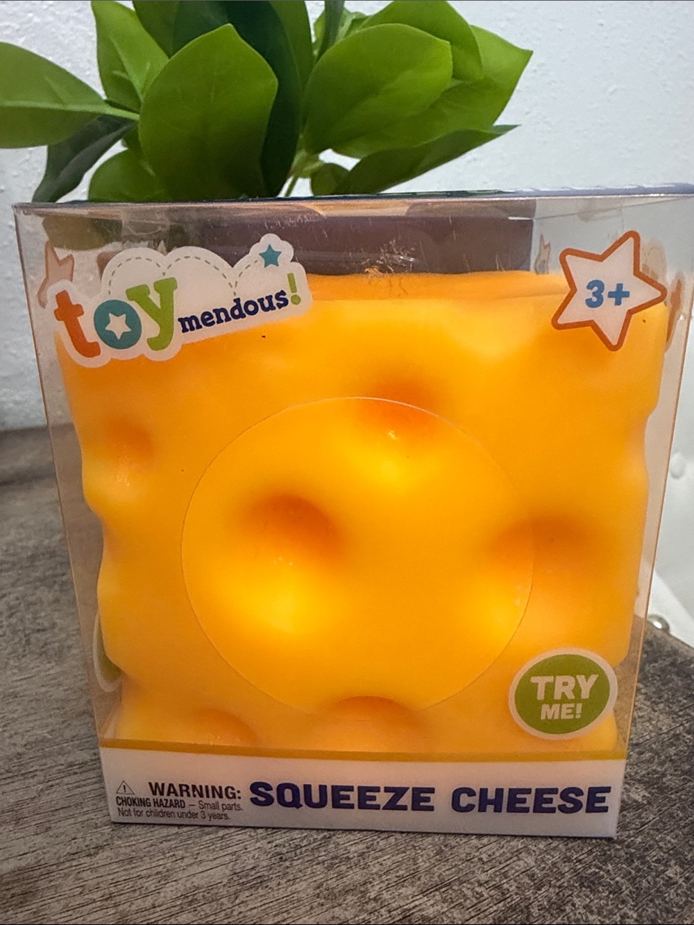 Squeeze Cheese Toy - Bright Yellow Sensory Squishy